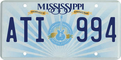 MS license plate ATI994