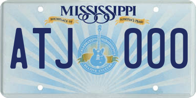MS license plate ATJ000