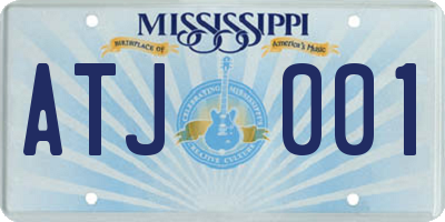 MS license plate ATJ001