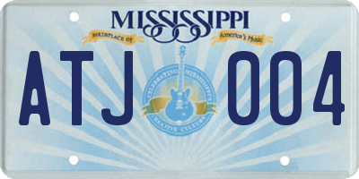 MS license plate ATJ004