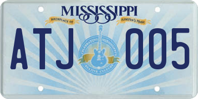 MS license plate ATJ005