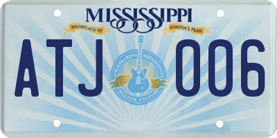 MS license plate ATJ006