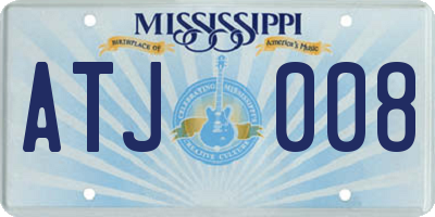 MS license plate ATJ008