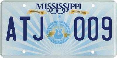MS license plate ATJ009