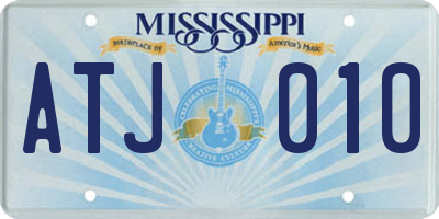 MS license plate ATJ010