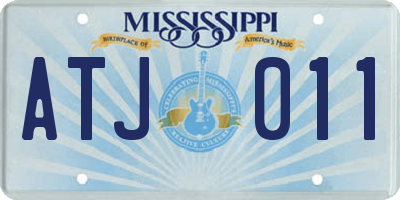 MS license plate ATJ011