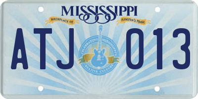 MS license plate ATJ013