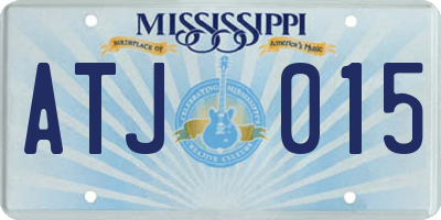 MS license plate ATJ015