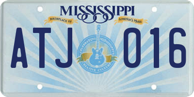 MS license plate ATJ016