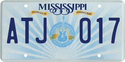 MS license plate ATJ017
