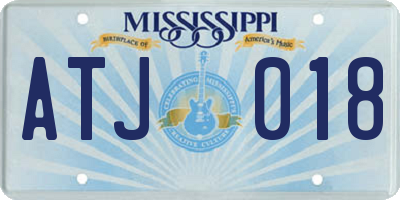 MS license plate ATJ018
