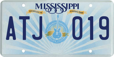 MS license plate ATJ019