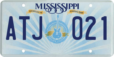 MS license plate ATJ021