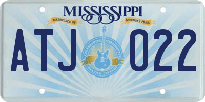 MS license plate ATJ022