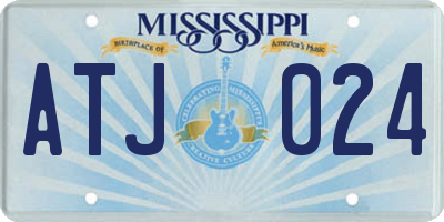 MS license plate ATJ024