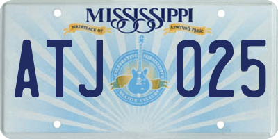 MS license plate ATJ025