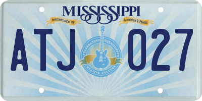 MS license plate ATJ027