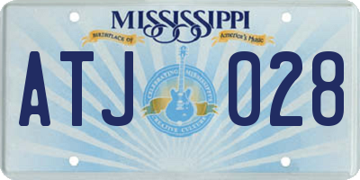 MS license plate ATJ028