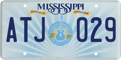 MS license plate ATJ029