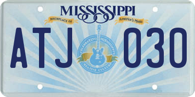 MS license plate ATJ030