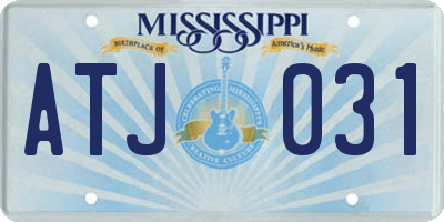 MS license plate ATJ031