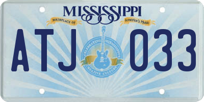MS license plate ATJ033