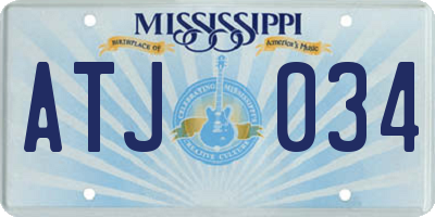 MS license plate ATJ034