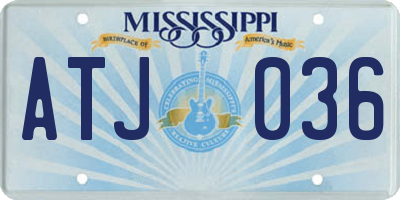 MS license plate ATJ036