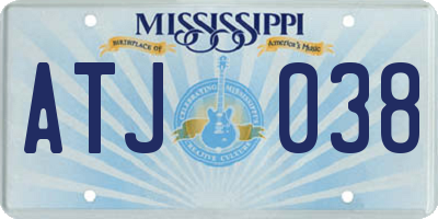 MS license plate ATJ038