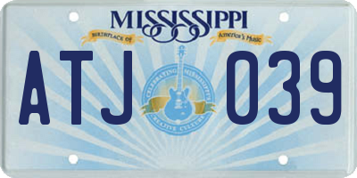 MS license plate ATJ039