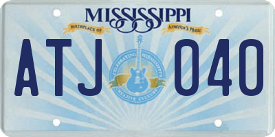 MS license plate ATJ040