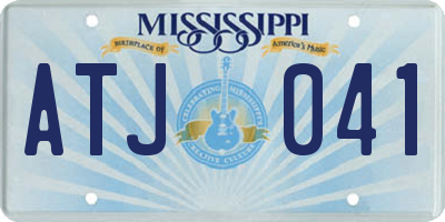 MS license plate ATJ041