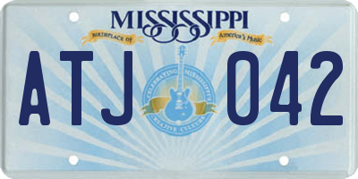 MS license plate ATJ042