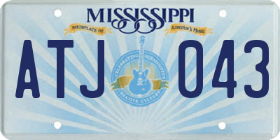 MS license plate ATJ043