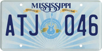 MS license plate ATJ046