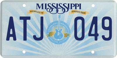 MS license plate ATJ049