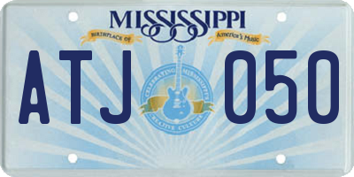 MS license plate ATJ050