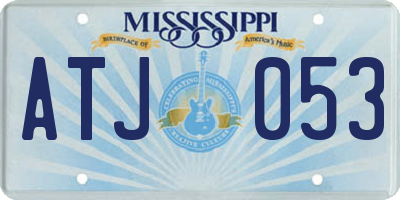 MS license plate ATJ053