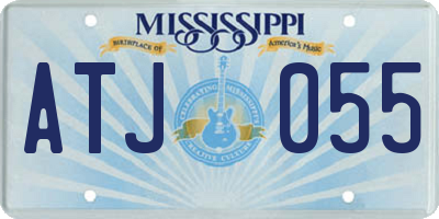 MS license plate ATJ055