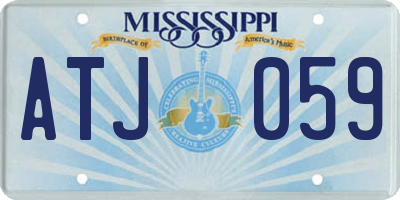 MS license plate ATJ059