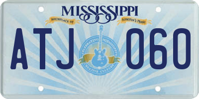 MS license plate ATJ060