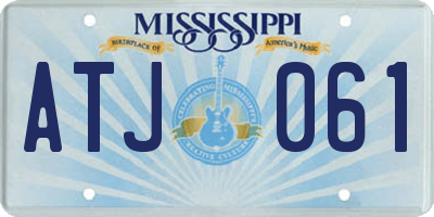 MS license plate ATJ061