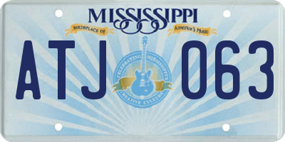 MS license plate ATJ063