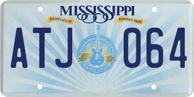 MS license plate ATJ064