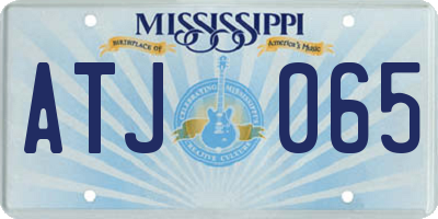 MS license plate ATJ065