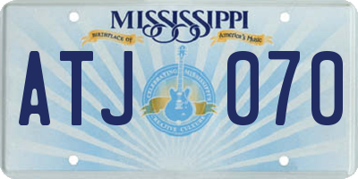MS license plate ATJ070