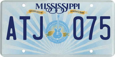 MS license plate ATJ075