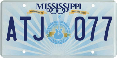 MS license plate ATJ077