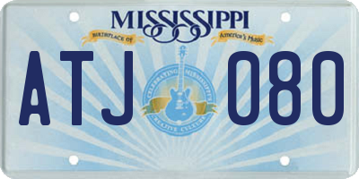 MS license plate ATJ080