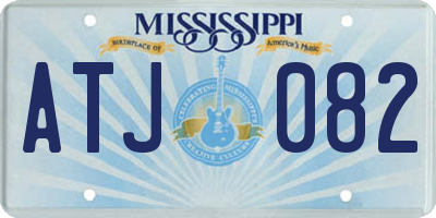 MS license plate ATJ082